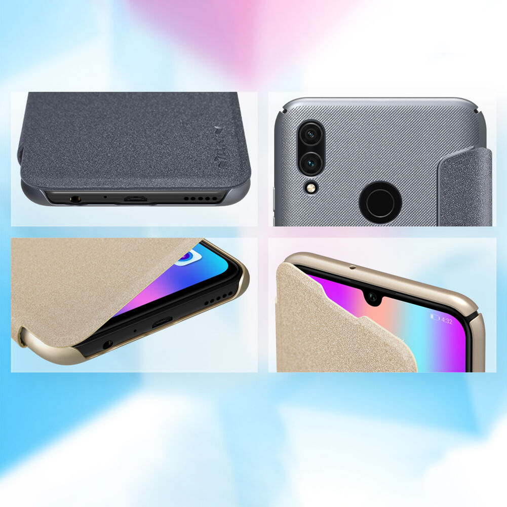 Nillkin Sparkle pokrowiec flip do Honor 10 Lite - szary