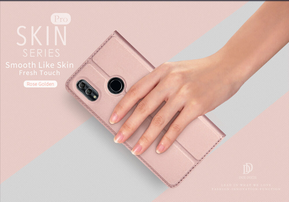 Dux Ducis Skin Pro pokrowiec flip do Honor 10 Lite - różowo-złoty