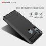 Etui z teksturą szlifowaną i karbonową do Huawei P Smart (2019) / Honor 10 Lite - ciemnoniebieskie