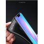 Etui plastikowe z teksturą karbonu do Huawei Nova 3i - ciemnoniebieskie