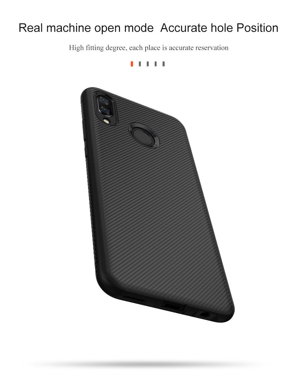 Lenuo etui plastikowe z teksturą tkaniny do Huawei Nova 3 - czarne