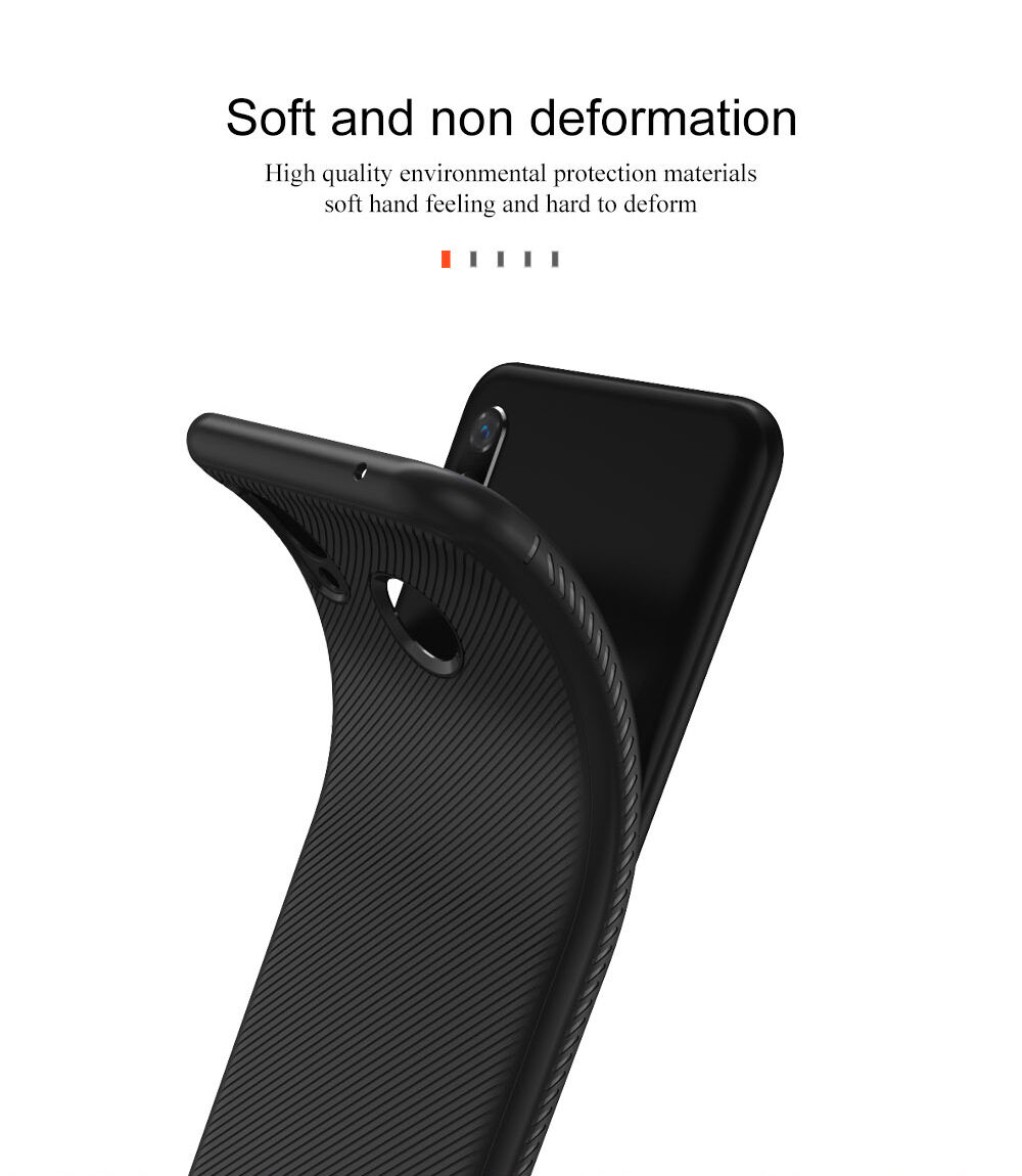 Lenuo etui plastikowe z teksturą tkaniny do Huawei Nova 3 - czarne