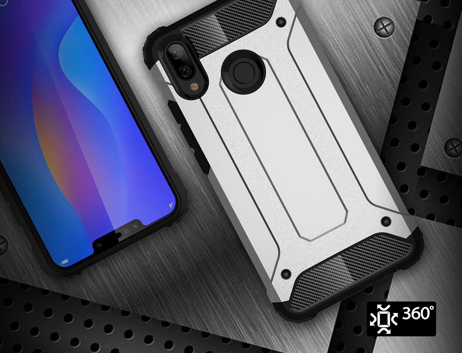 Super odporne etui Armor do Huawei Nova 3i - złote