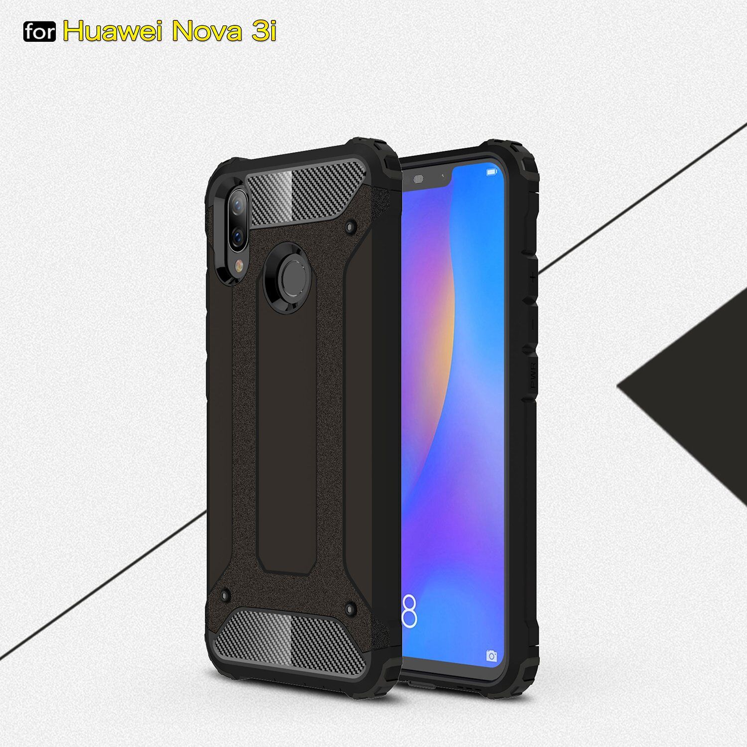 Super odporne etui Armor do Huawei Nova 3i - złote