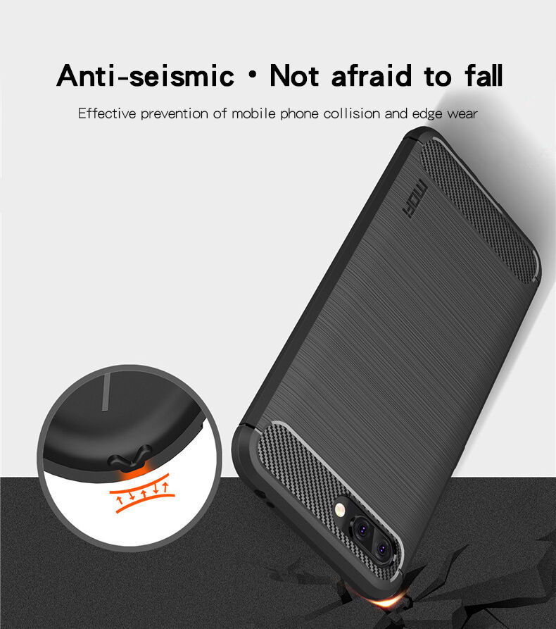 Mofi etui plastikowe z teksturą szlifowaną do Honor 10 - szare
