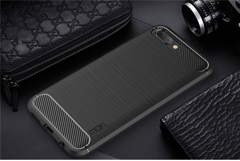 Mofi etui plastikowe z teksturą szlifowaną do Honor 10 - szare