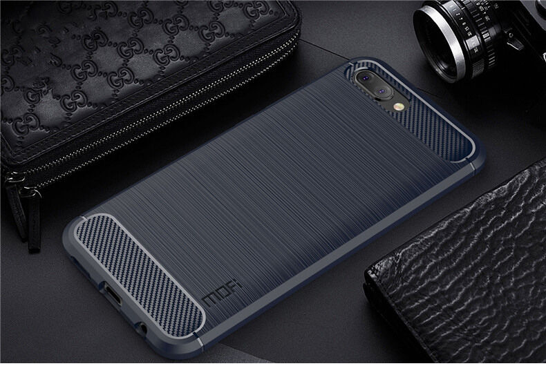 Mofi etui plastikowe z teksturą szlifowaną do Honor 10 - szare