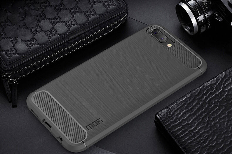 Mofi etui plastikowe z teksturą szlifowaną do Honor 10 - szare