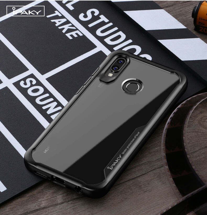 Ipaky etui przezroczyste z ramką do Huawei Nova 3 - czerwone