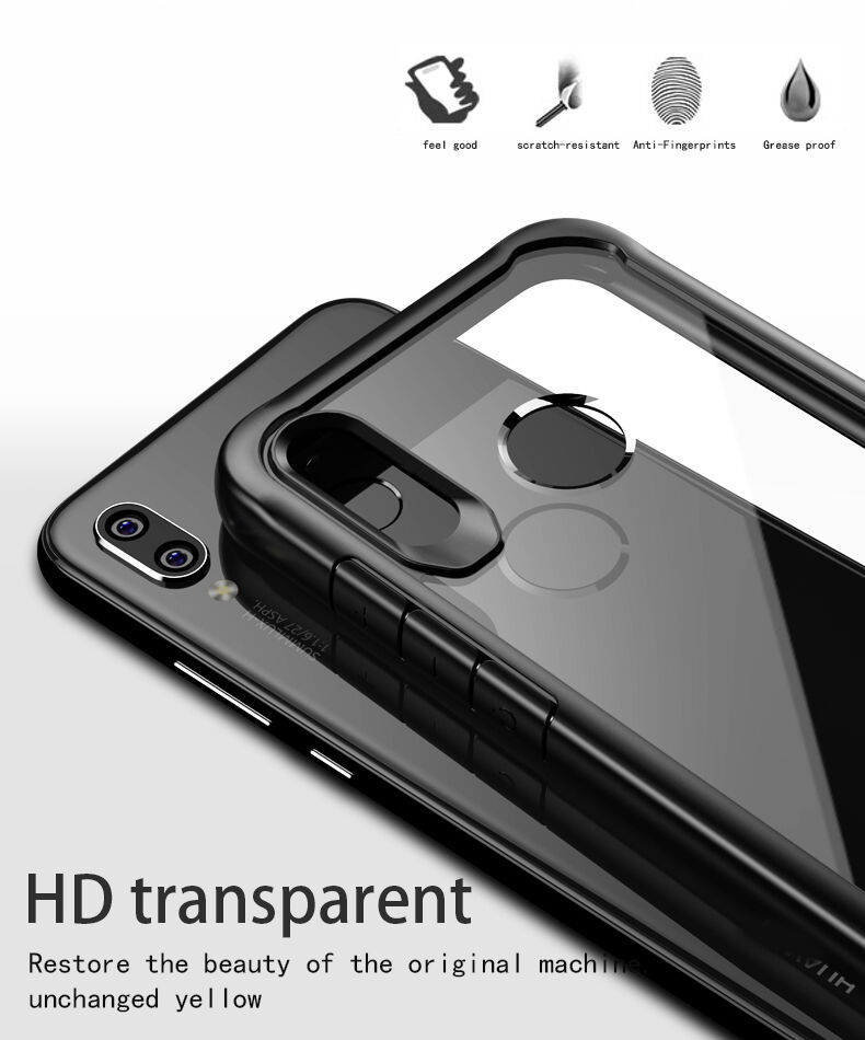 Ipaky etui przezroczyste z ramką do Huawei Nova 3 - czerwone