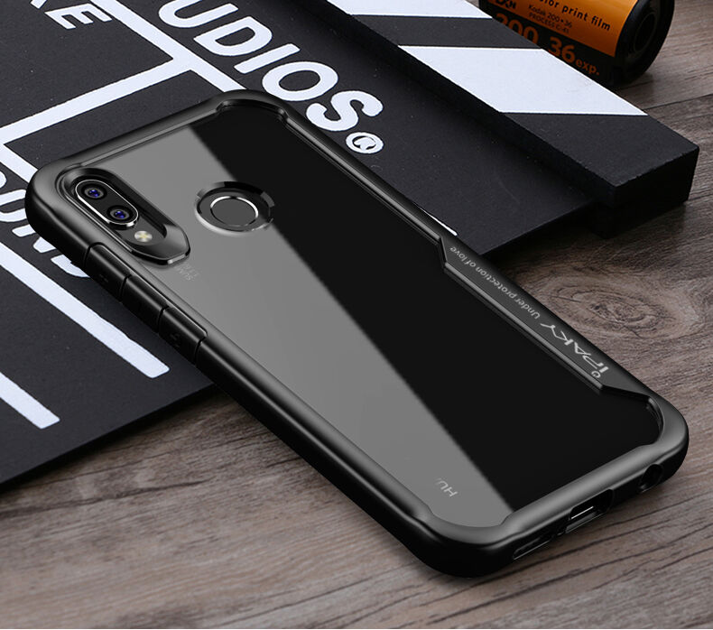 Ipaky etui przezroczyste z ramką do Huawei Nova 3 - czerwone