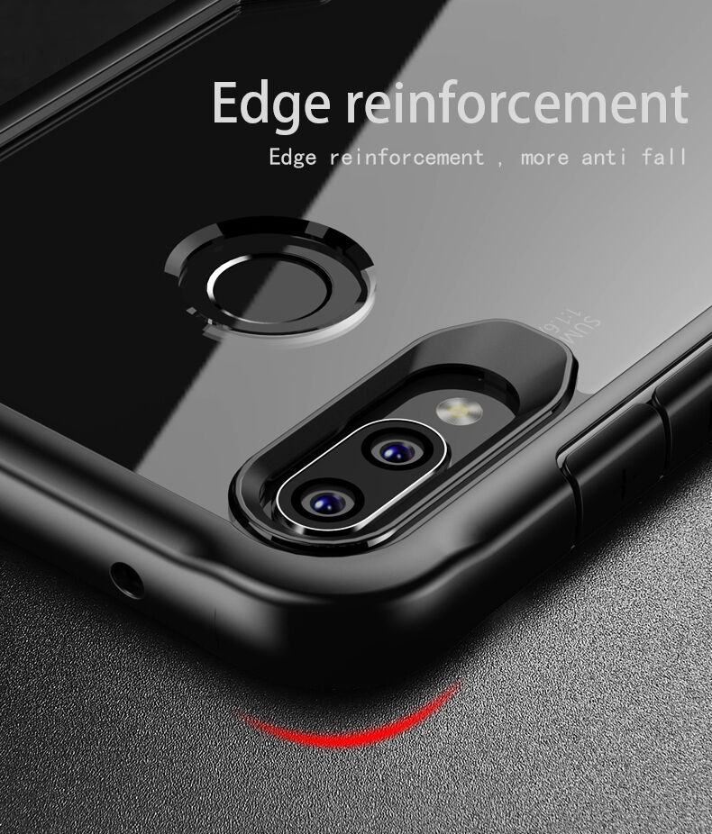 Ipaky etui przezroczyste z ramką do Huawei Nova 3 - czarne
