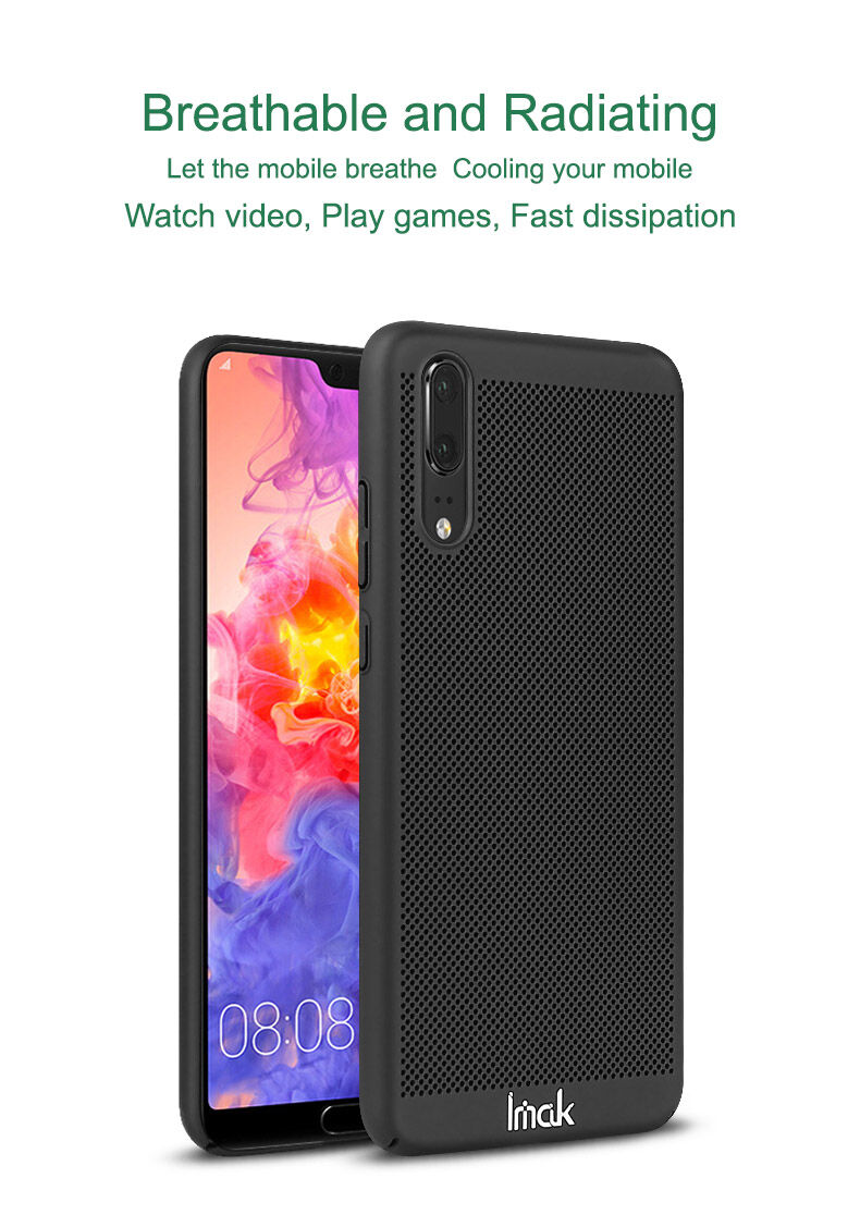 Imak etui przepuszczające powietrze z ochroną ekranu do Huawei P20 - czarne