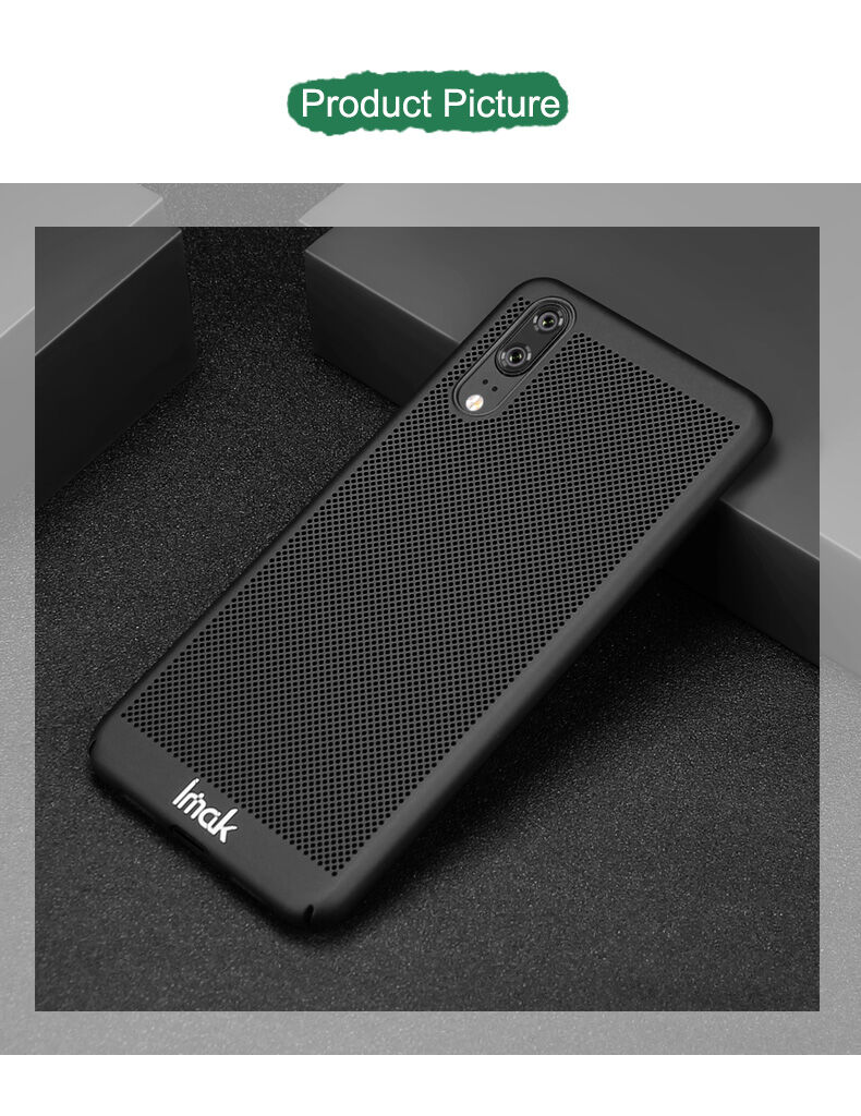 Imak etui przepuszczające powietrze z ochroną ekranu do Huawei P20 - czarne