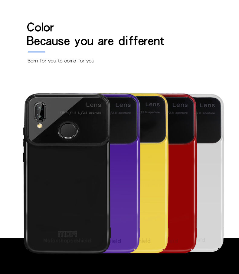 Mofi etui tylne z plastiku i szkła do Huawei P20 Lite - czarne
