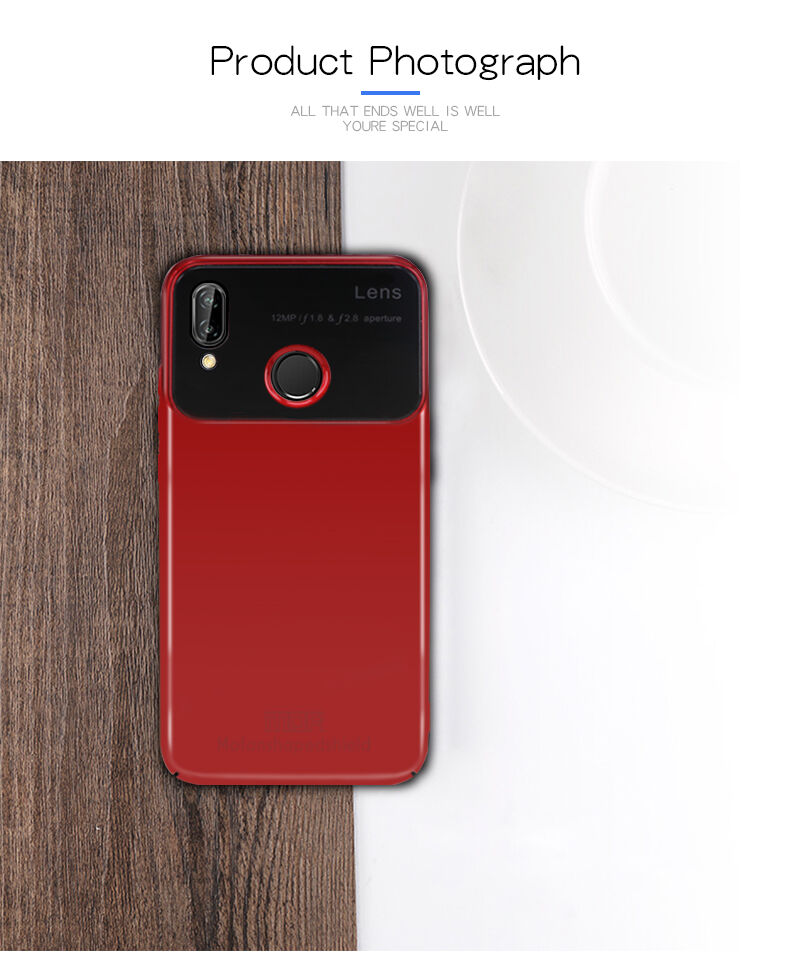 Mofi etui tylne z plastiku i szkła do Huawei P20 Lite - czarne
