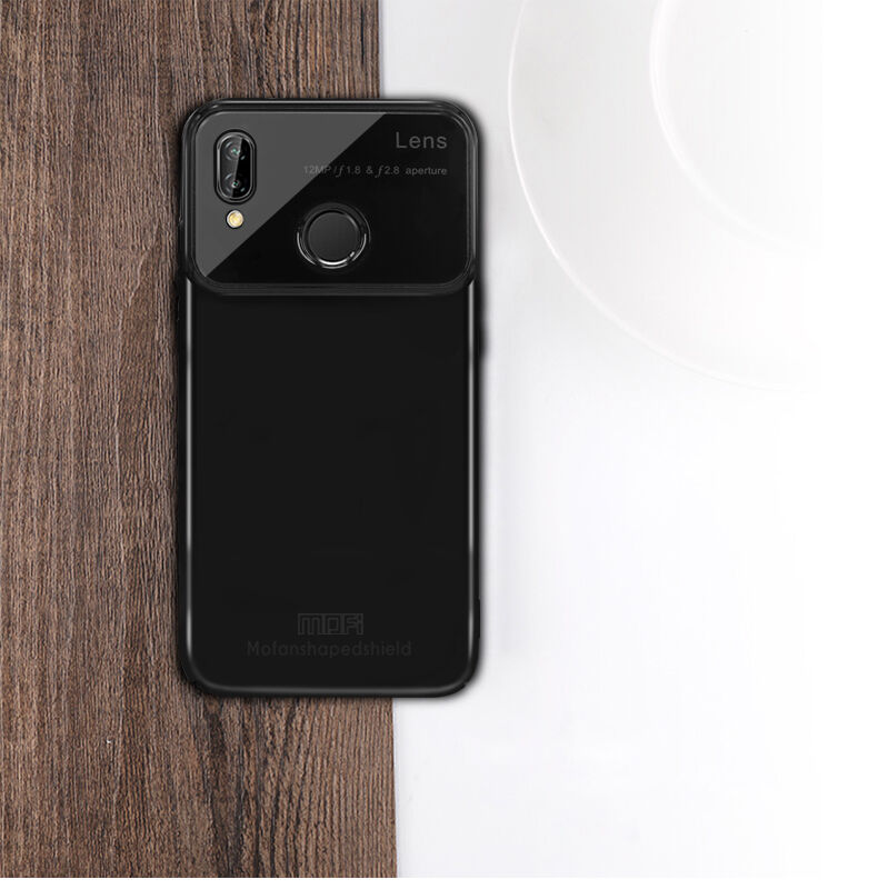 Mofi etui tylne z plastiku i szkła do Huawei P20 Lite - czarne