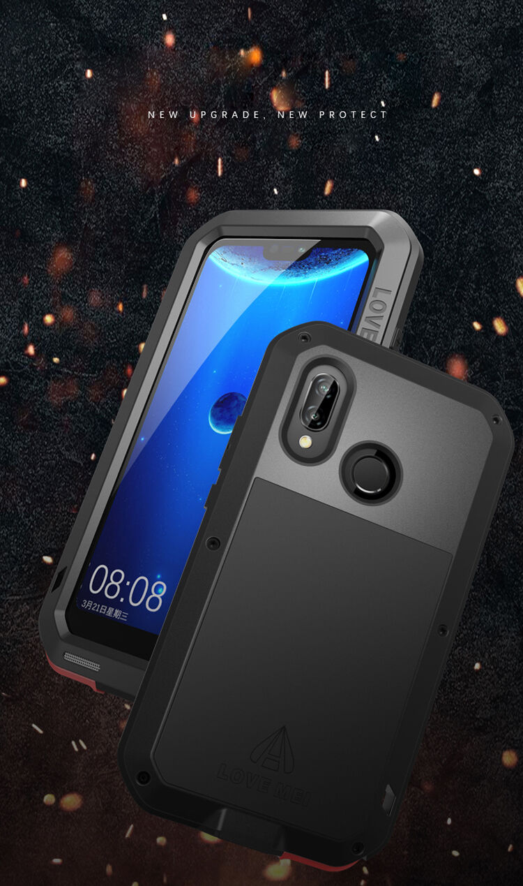Love Mei super odporne etui metalowe do Huawei P20 Lite - czarne