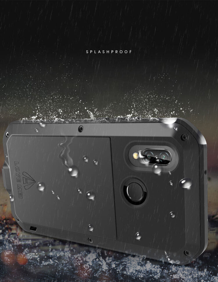 Love Mei super odporne etui metalowe do Huawei P20 Lite - czarne