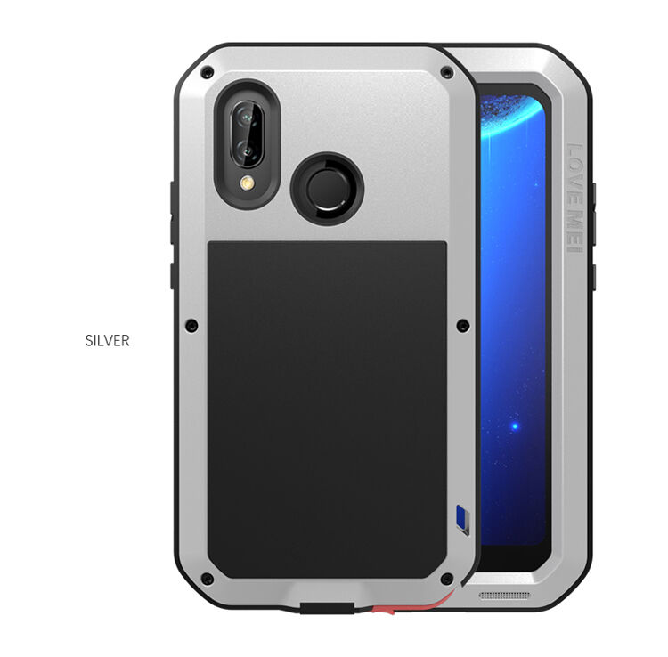 Love Mei super odporne etui metalowe do Huawei P20 Lite - czarne