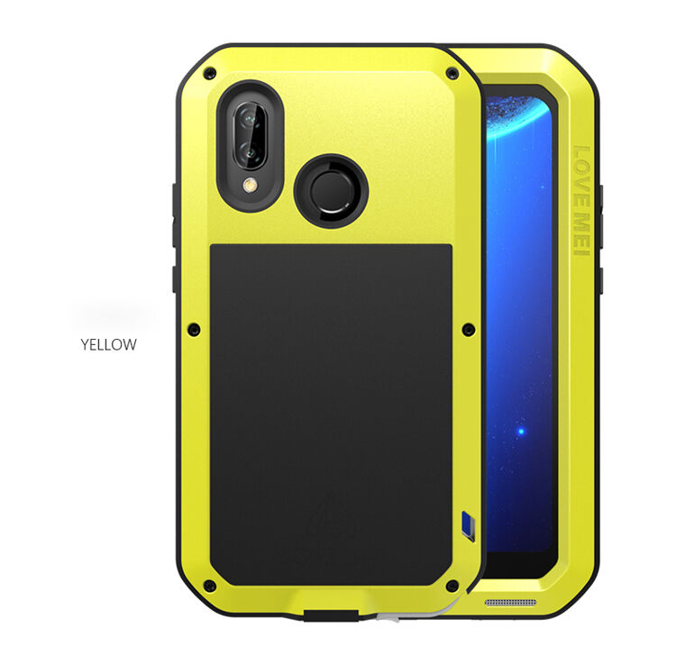 Love Mei super odporne etui metalowe do Huawei P20 Lite - czarne