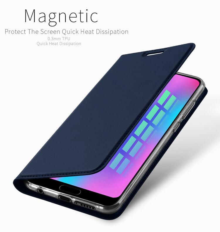 Dux Ducis Skin Pro pokrowiec flip do Honor 10 - ciemnoniebieski