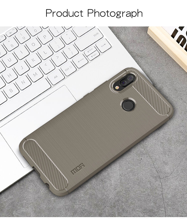 Mofi etui plastikowe z teksturą szlifowaną do Huawei P20 Lite - czarne