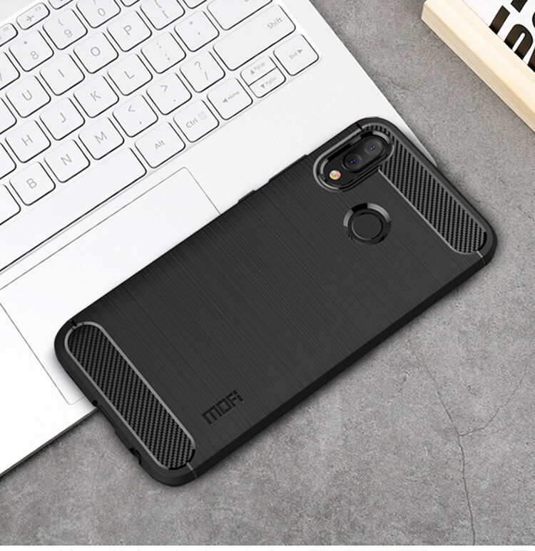 Mofi etui plastikowe z teksturą szlifowaną do Huawei P20 Lite - czarne