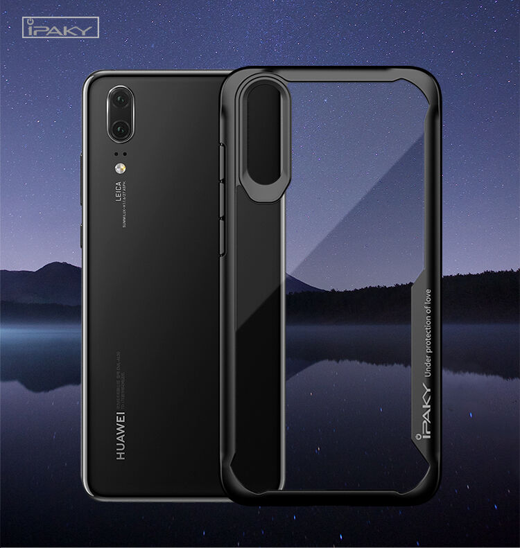 Ipaky etui przezroczyste z ramką do Huawei P20 Lite - czerwone