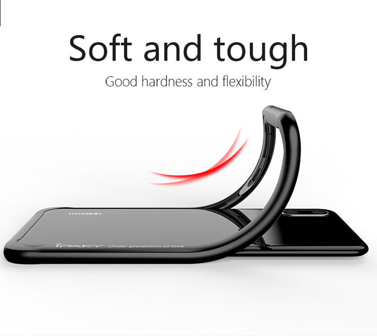 Ipaky etui przezroczyste z ramką do Huawei P20 Lite - czerwone