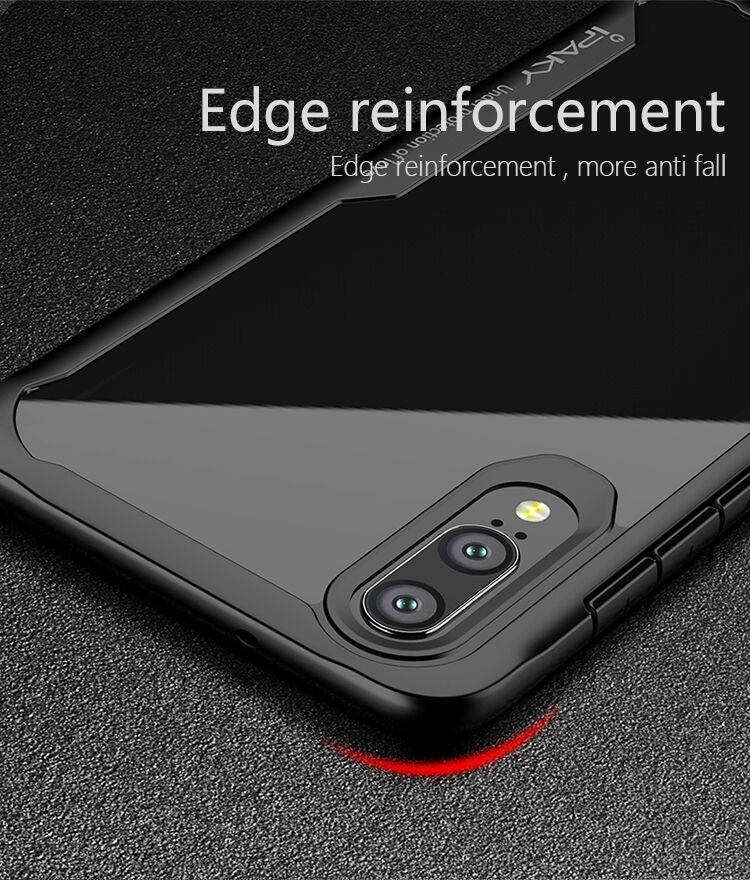 Ipaky etui przezroczyste z ramką do Huawei P20 Lite - czarne