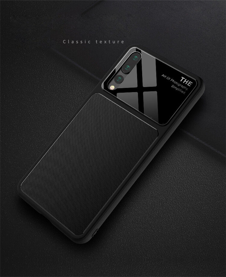 Lenuo etui z plastiku i szkła hartowanego do Huawei P20 Pro - czarne