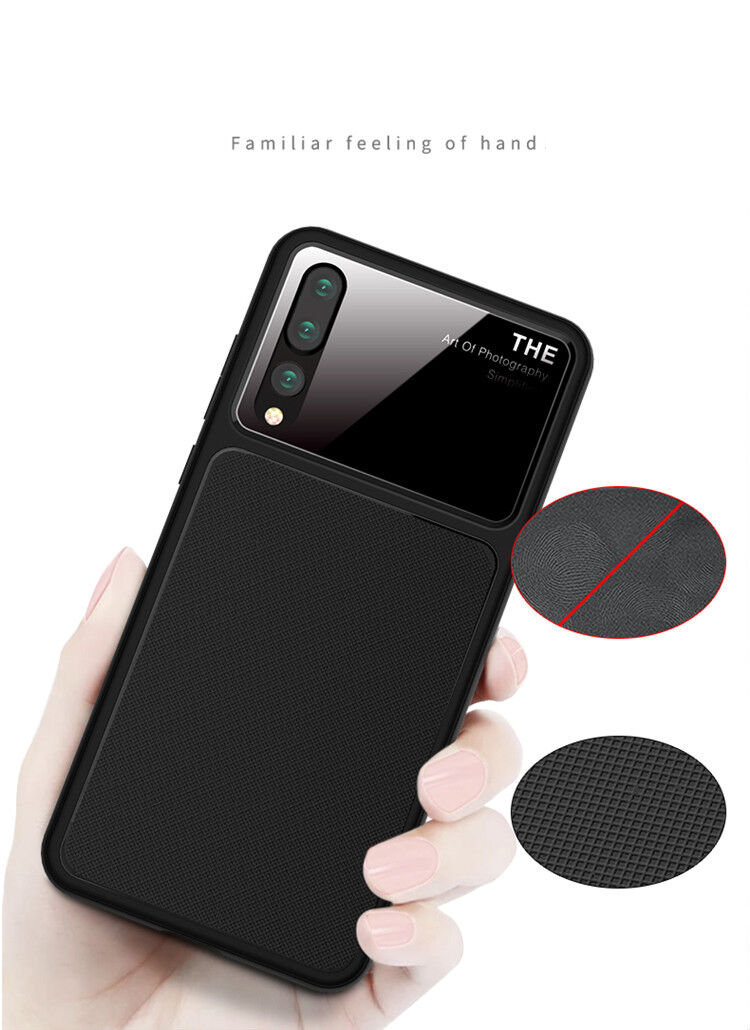 Lenuo etui z plastiku i szkła hartowanego do Huawei P20 Pro - czarne