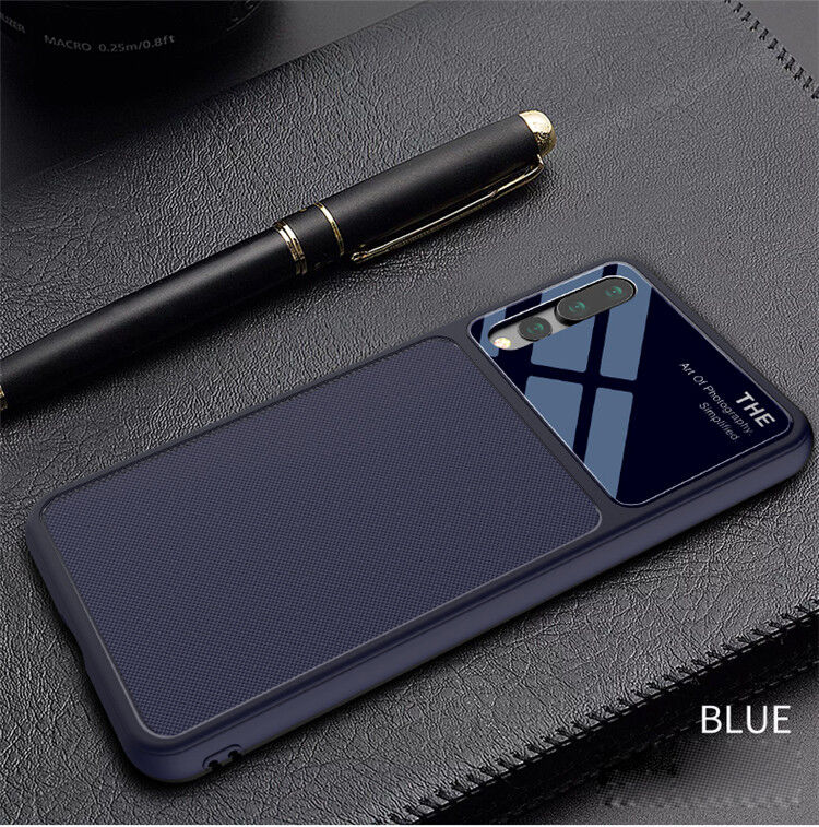 Lenuo etui z plastiku i szkła hartowanego do Huawei P20 Pro - czarne