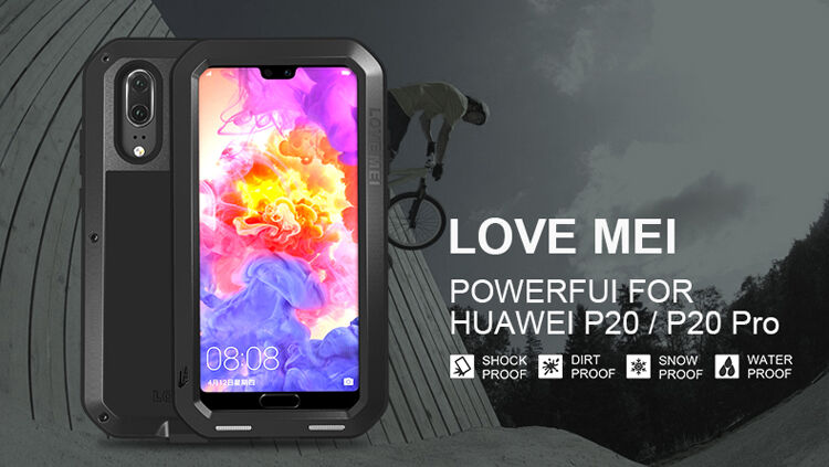 Love Mei super odporne etui do Huawei P20 - czarne