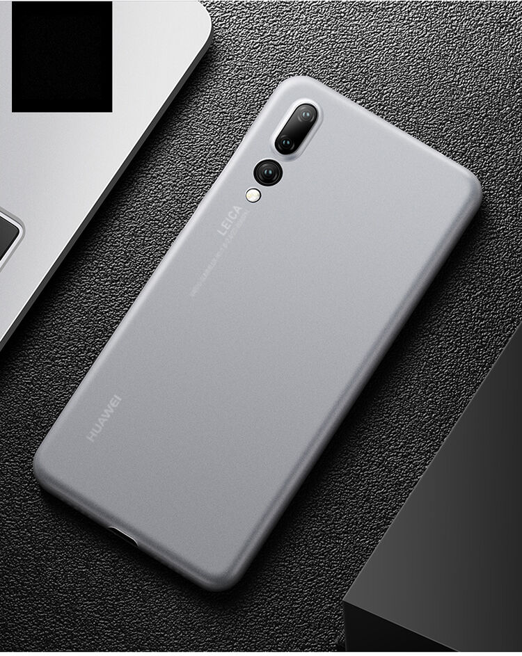 Cafele super cienkie etui plastikowe do Huawei P20 Pro - szare