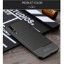 Ipaky etui plastikowe z teksturą karbonową do Huawei P20 Pro - ciemnoniebieskie