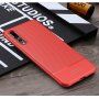 Ipaky etui plastikowe z teksturą karbonową do Huawei P20 Pro - ciemnoniebieskie
