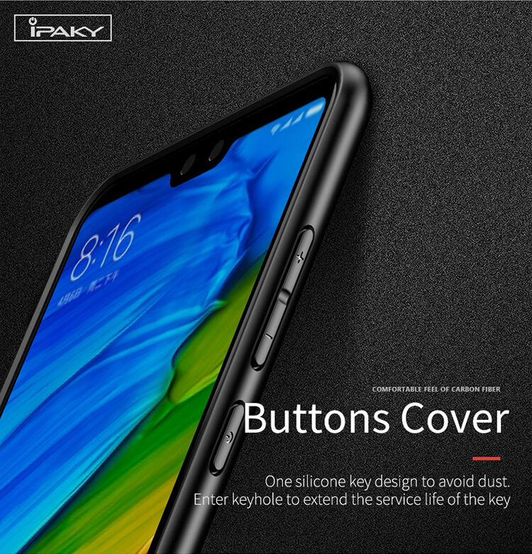 Ipaky etui plastikowe z teksturą karbonową do Huawei P20 Pro - szare