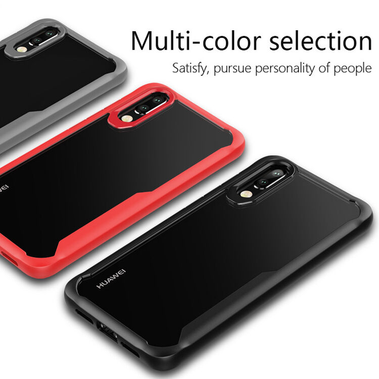 Odporne na wstrząsy etui z ramką do Huawei P20 - czerwone