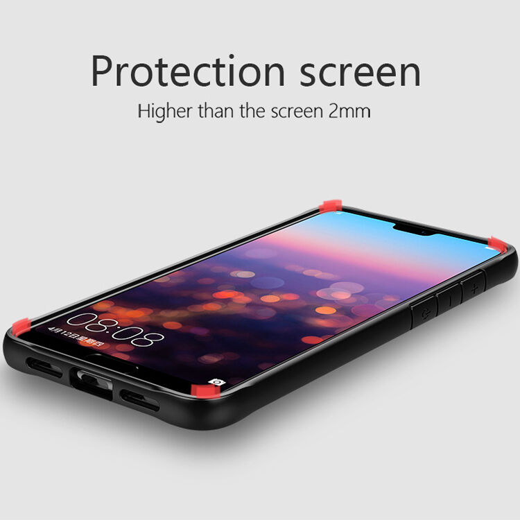 Odporne na wstrząsy etui z ramką do Huawei P20 - czerwone
