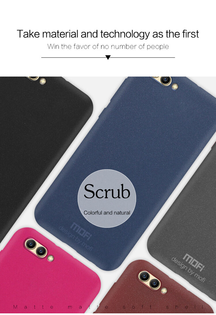 Mofi Matte etui plastikowe do Honor View 10 - bordowe