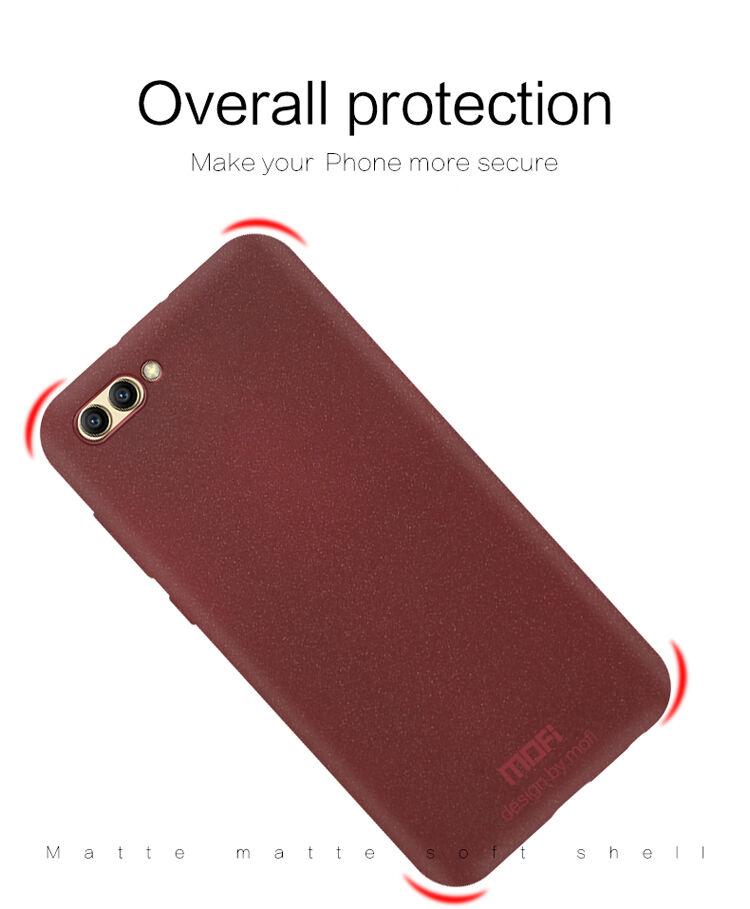 Mofi Matte etui plastikowe do Honor View 10 - bordowe