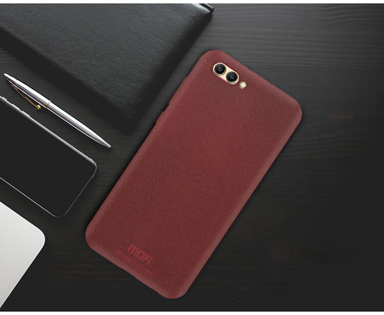 Mofi Matte etui plastikowe do Honor View 10 - bordowe