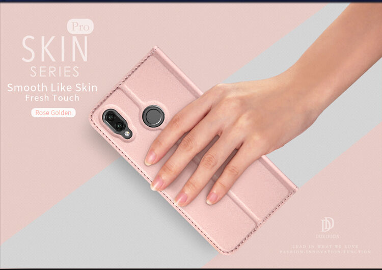Dux Ducis Skin Pro pokrowiec flip do Huawei P10 Lite - złoty