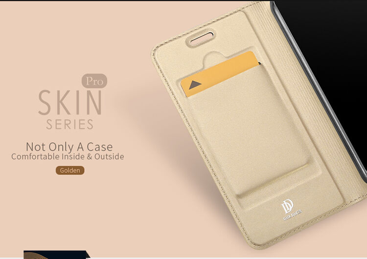 Dux Ducis Skin Pro pokrowiec flip do Huawei P10 Lite - różowo-złoty