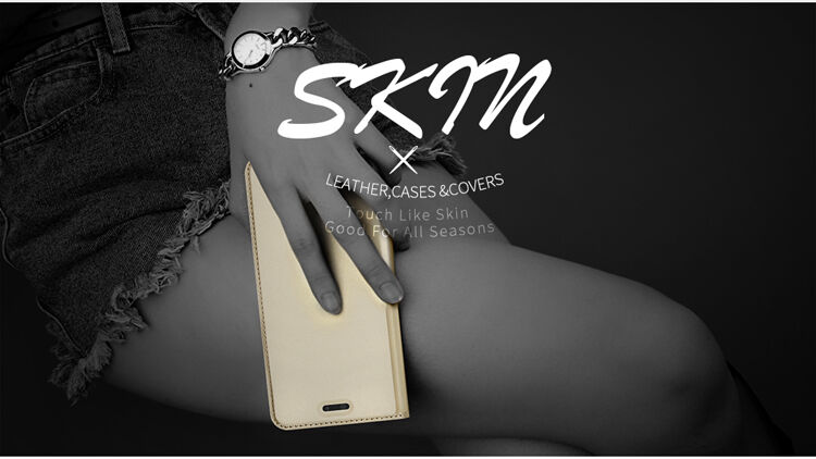 Dux Ducis Skin Pro pokrowiec flip do Huawei P10 Lite - różowo-złoty