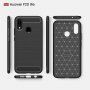 Etui plastikowe z teksturą szlifowaną do Huawei P20 Lite - ciemnoniebieskie