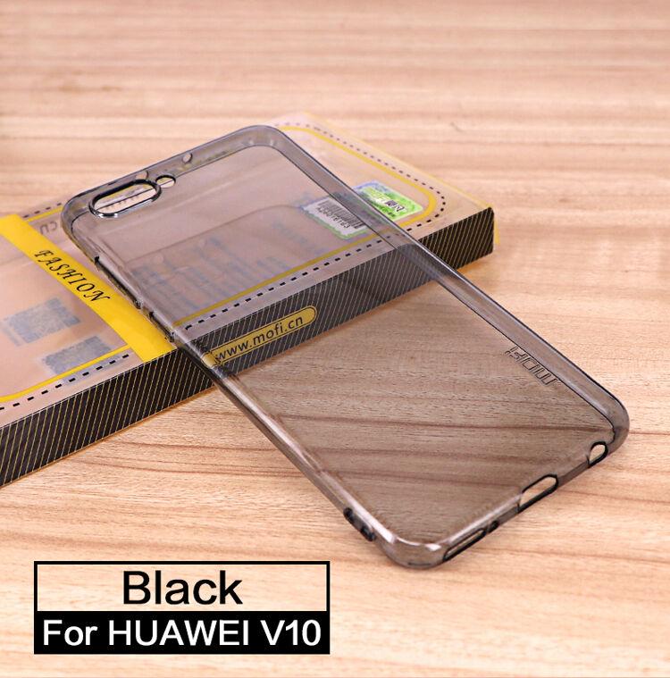 Mofi Yin cienkie etui przezroczyste plastikowe do Honor View 10 - szare