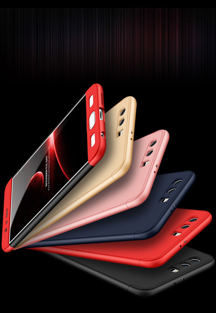 Etui matowe na cały telefon do Honor 9 - różowo-złote